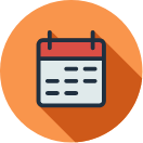 Events quick link calendar icon with orange background