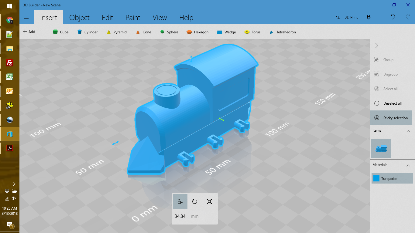 3D toy maker program window