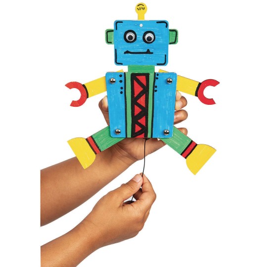 Wooden robot toy