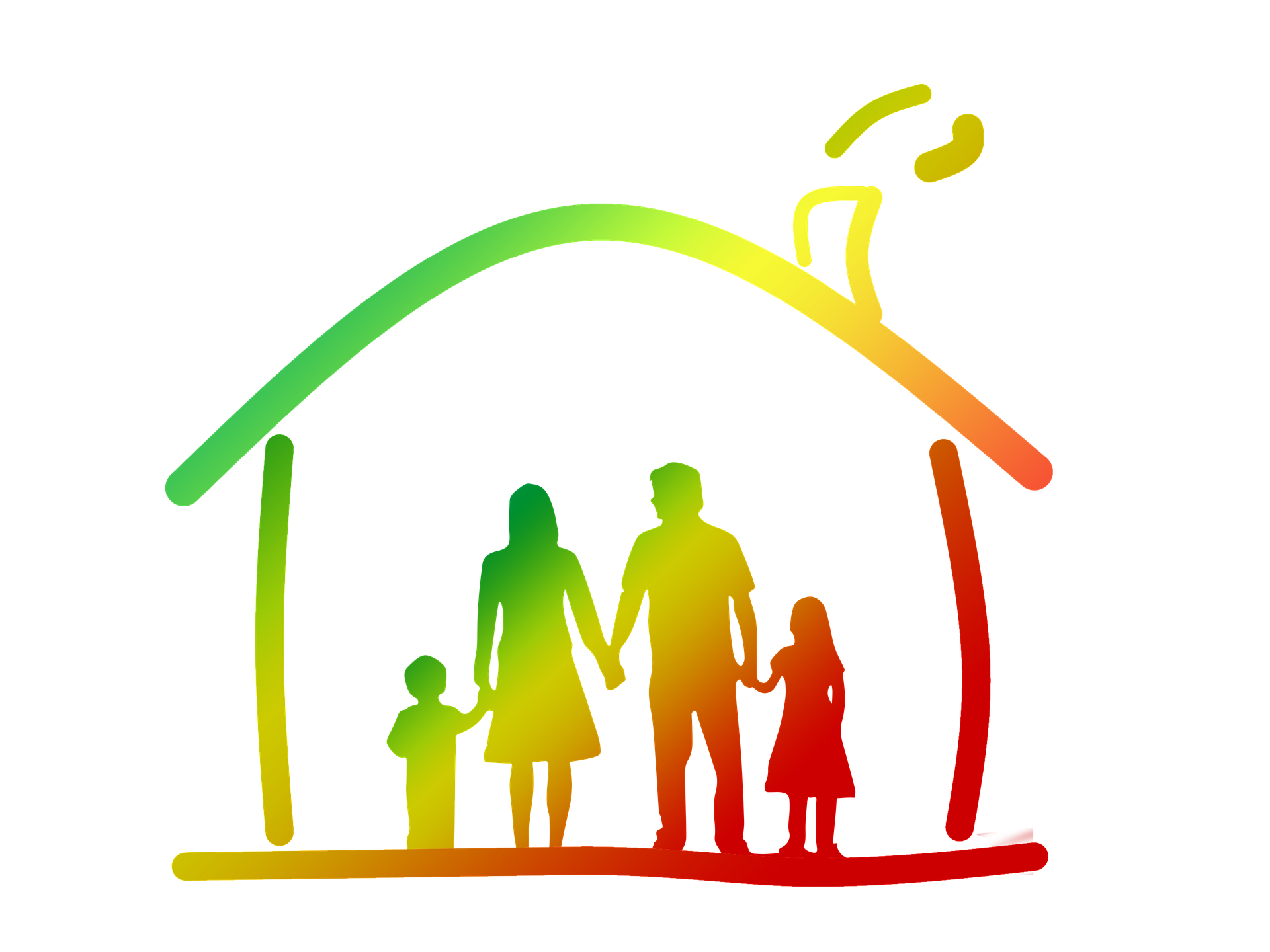 family in house illustration