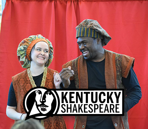 Two actors from Kentucky Shakespeare smiling.