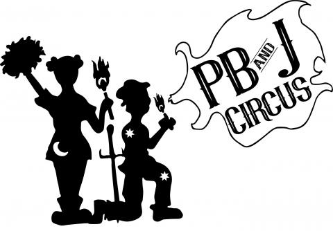 Circus performers with PB & J Circus word bubble.
