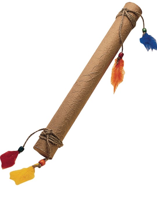 rain stick with feather decorations