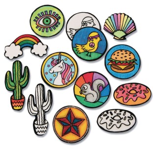 colorful iron-on patches