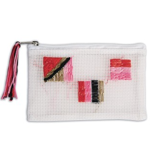 small white embroidered bag