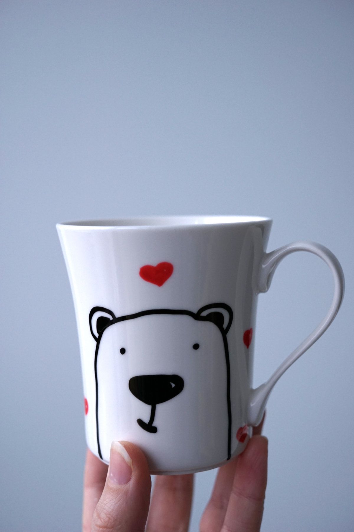 hot chocolate mug with cute design