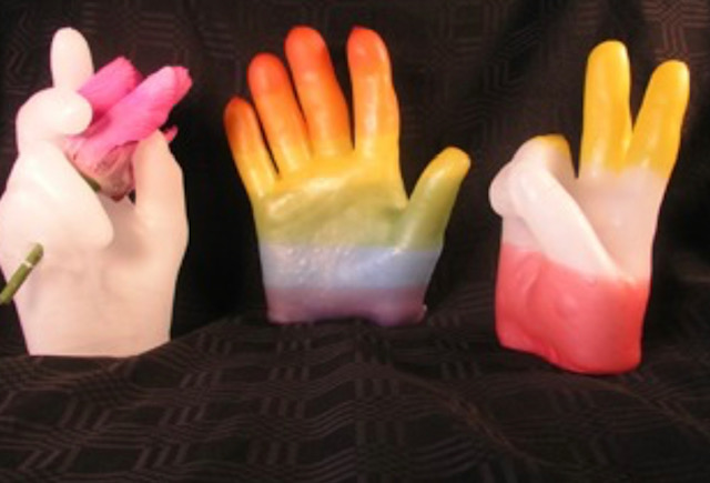 wax hand sculptures