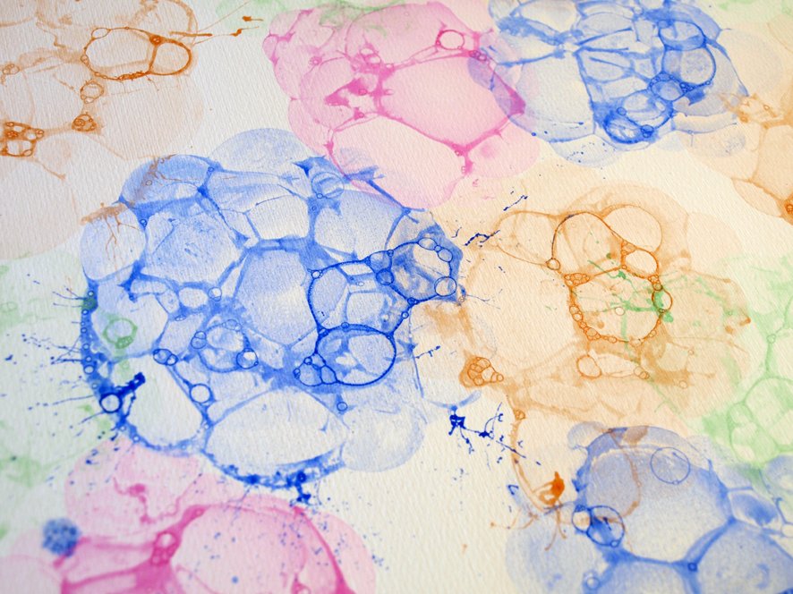colorful bubble painting