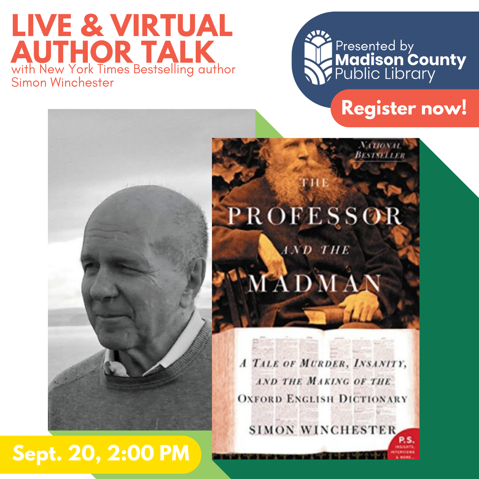 Live and virtual author talk with Simon Winchester