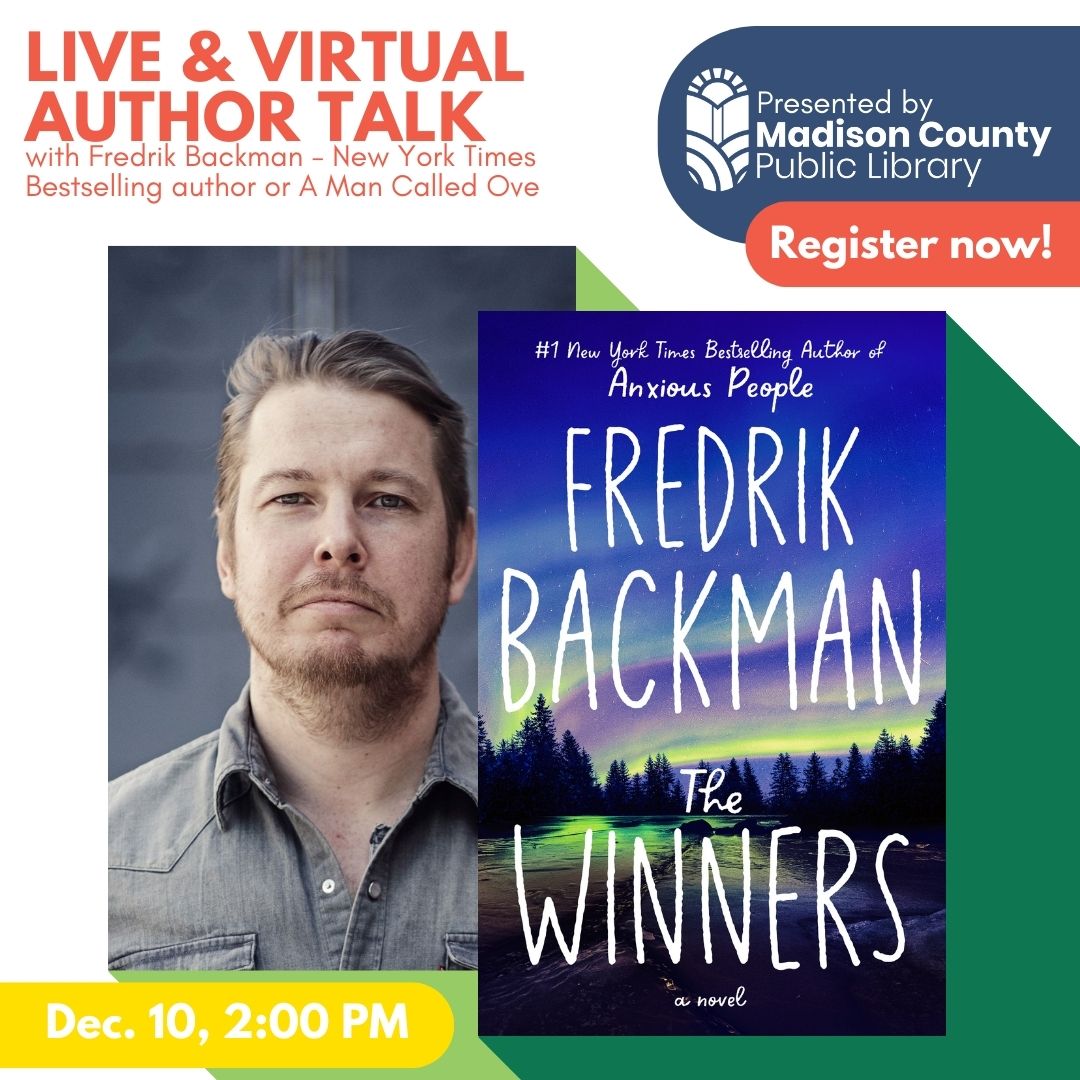 Author Talk with Fredrik Backman:  Bestselling Author or A Man Called Ove - Live & Virtual