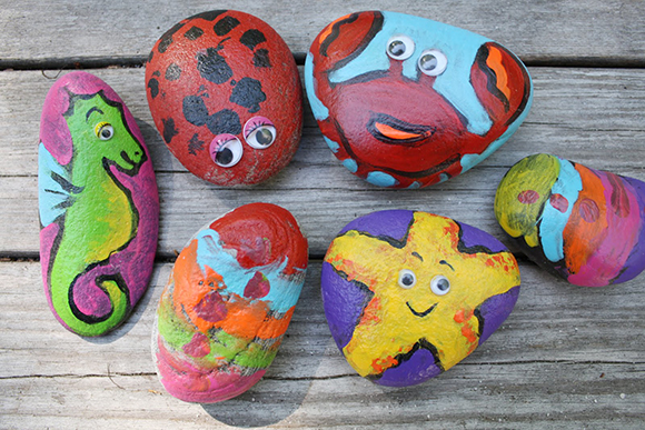 Image of colorful pet rocks