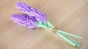 paper lavender flower craft