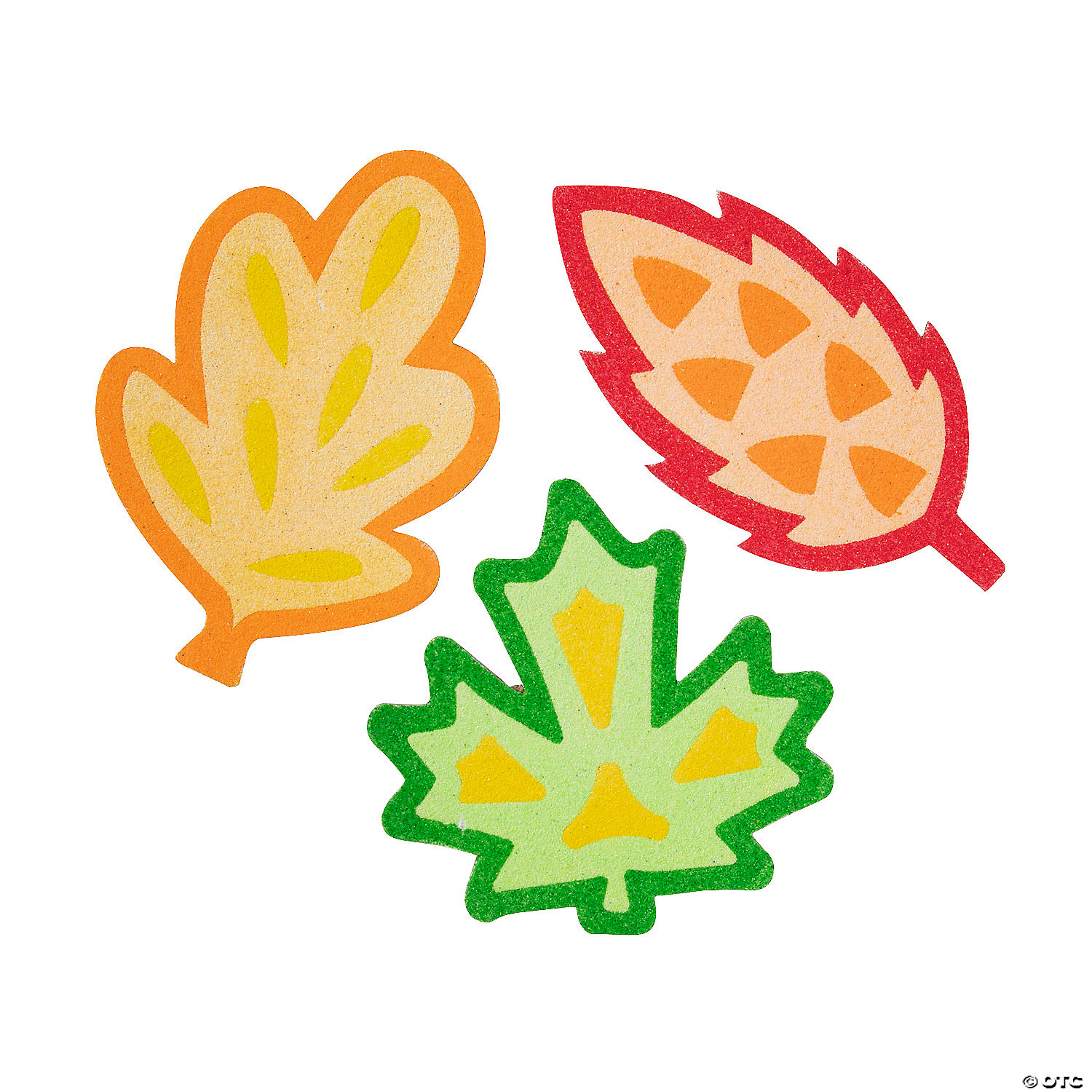 Image of fall leaf sand art magnets
