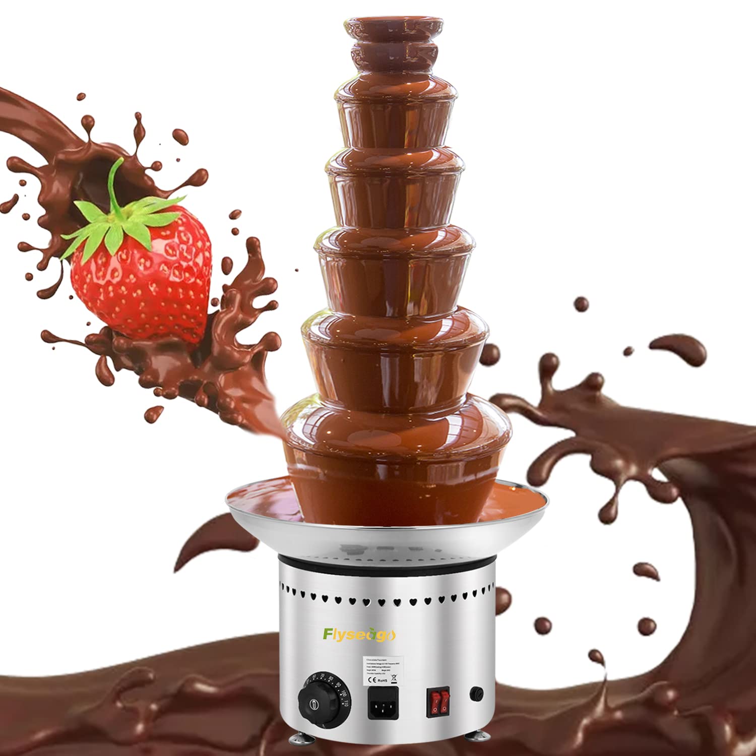 Image of chocolate fountain and strawberry