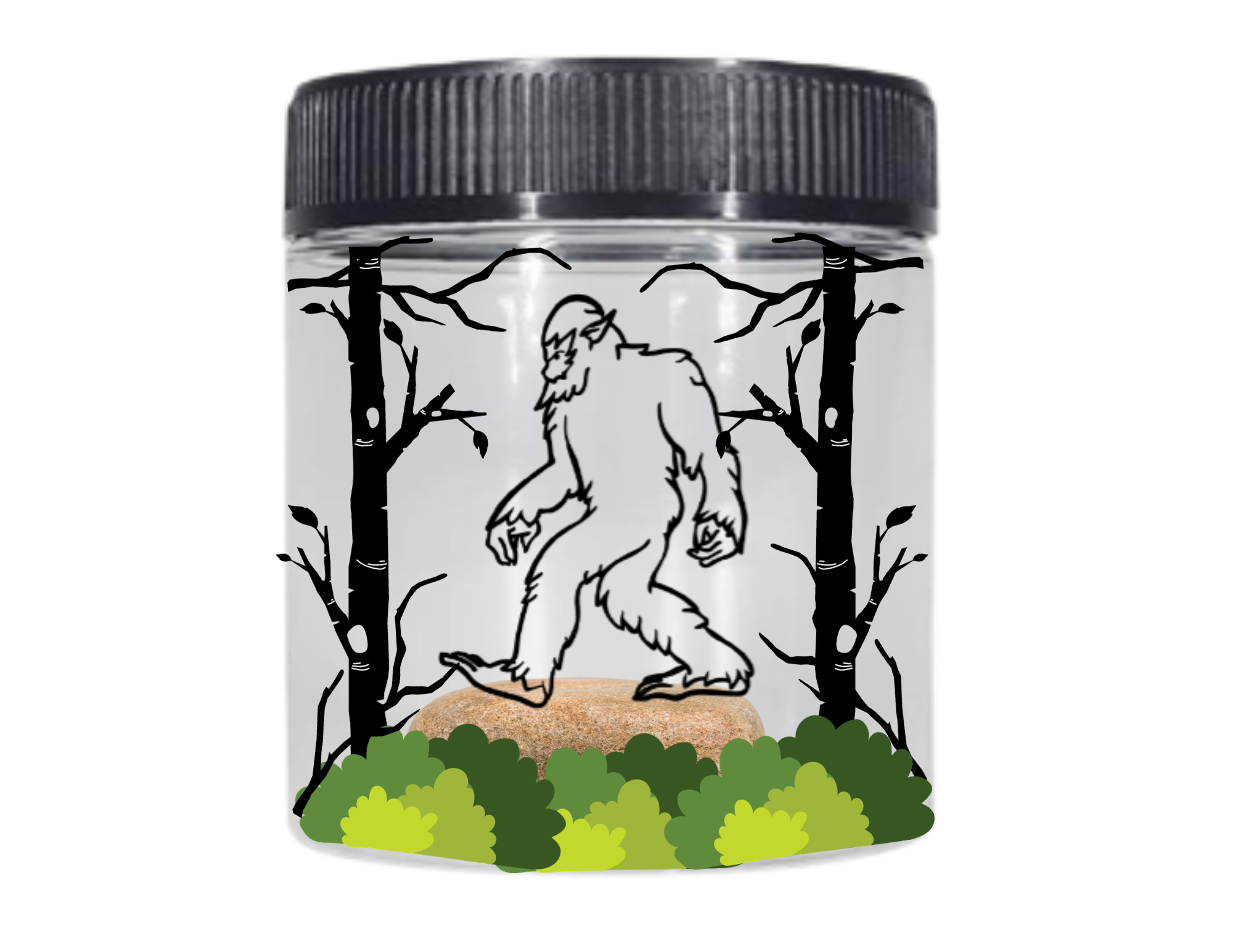 Image of bigfoot in jar