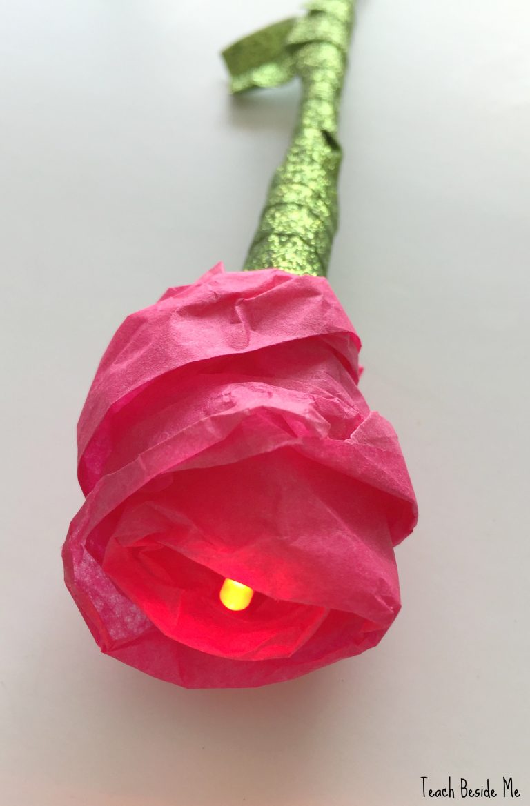 A picture of a glowing rose