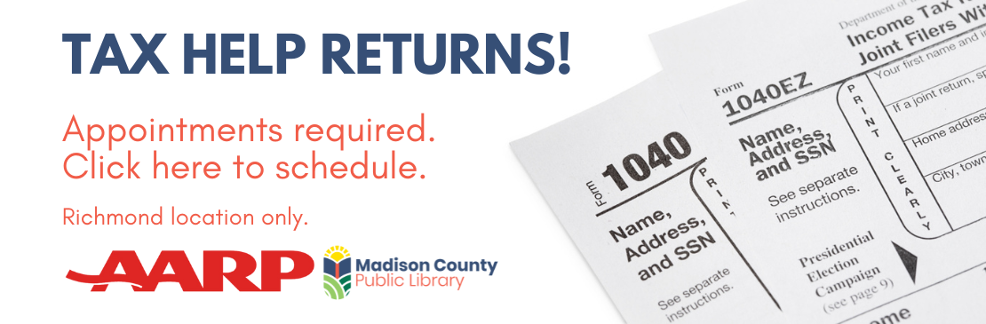 AARP Tax help returns. Click here to register.