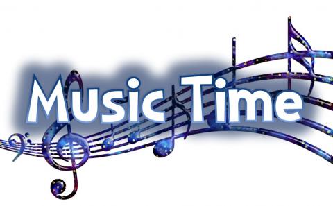 Music Time graphic with music notes