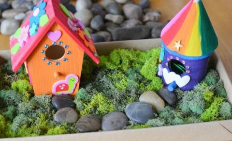 colorful fairy houses