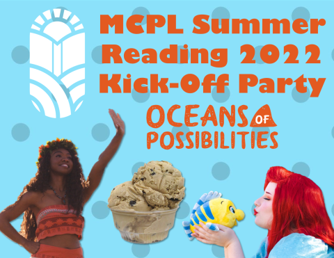 summer reading kick-off party 2022 poster
