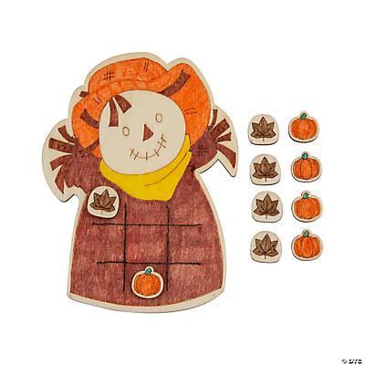 wooden scarecrow tic tac toe