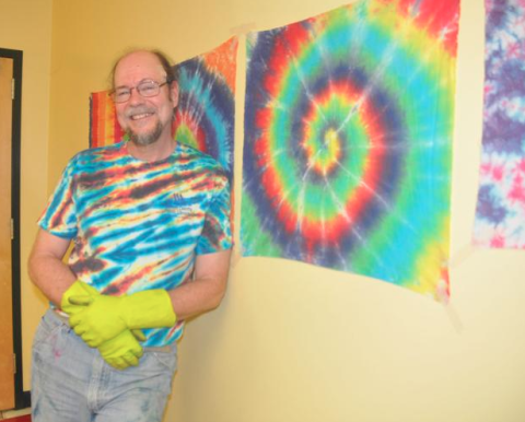cliff croxford with tie dye creations