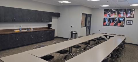 Main Floor Conference Room #138 interior with enclosed square setup