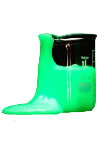 Image of green slime in a beaker