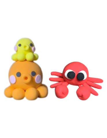Image of clay octopi and crab