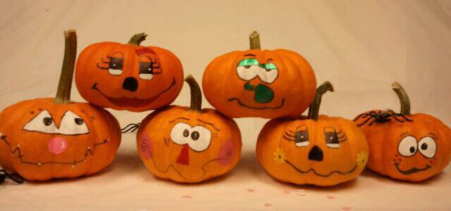 miniature painted pumpkins