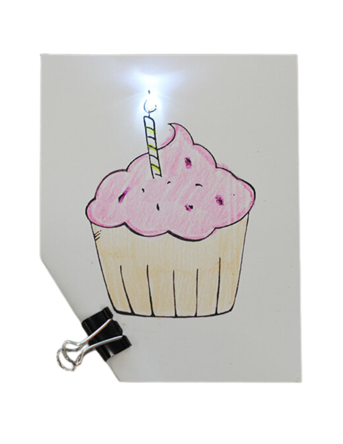 Image of a cupcake with LED light