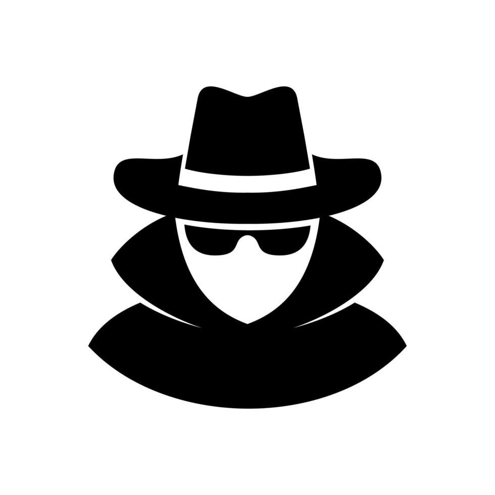 simple black and white image of a spy