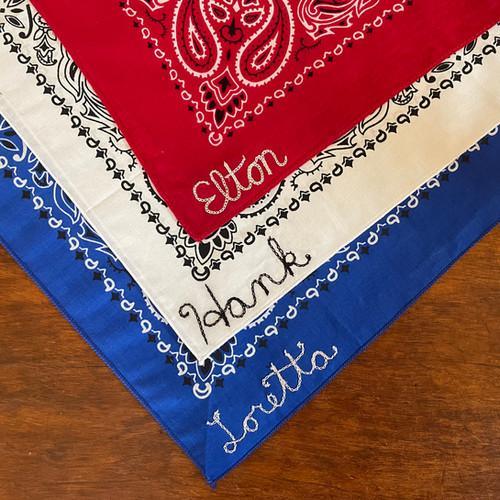 embroidered bandana