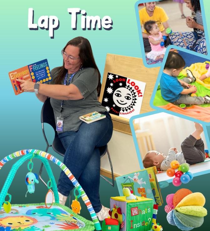 Alisha reading a board book