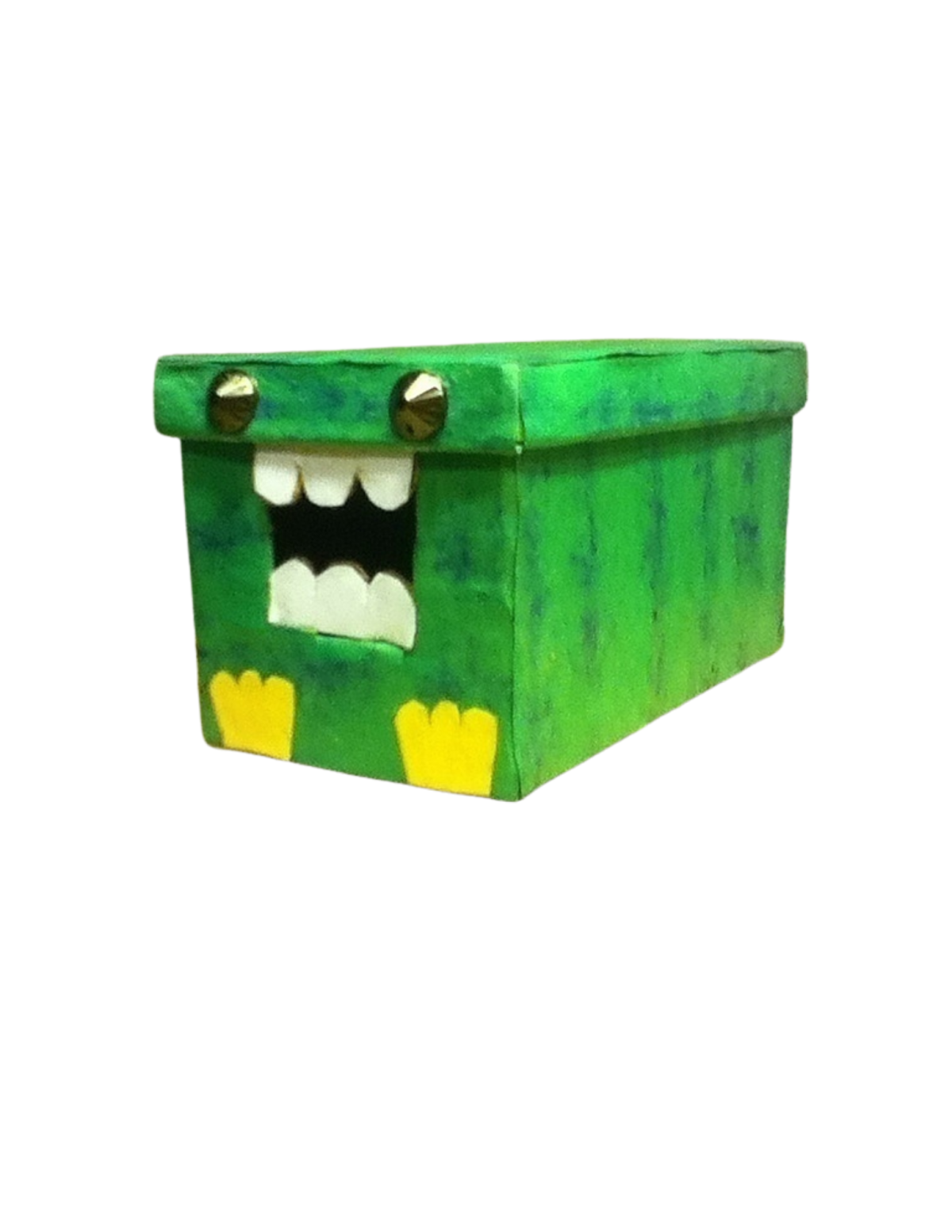 Image of a box decorated like a monster