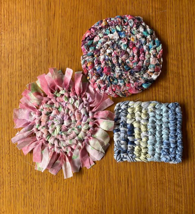 rag rug coasters
